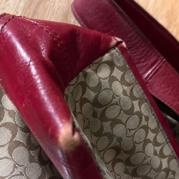 Coach Tan And Red Legacy Shoulder Bag - Picture 14 of 16